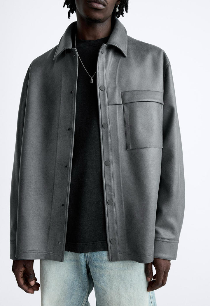 ZARA FAUX SUEDE OVERSHIRT