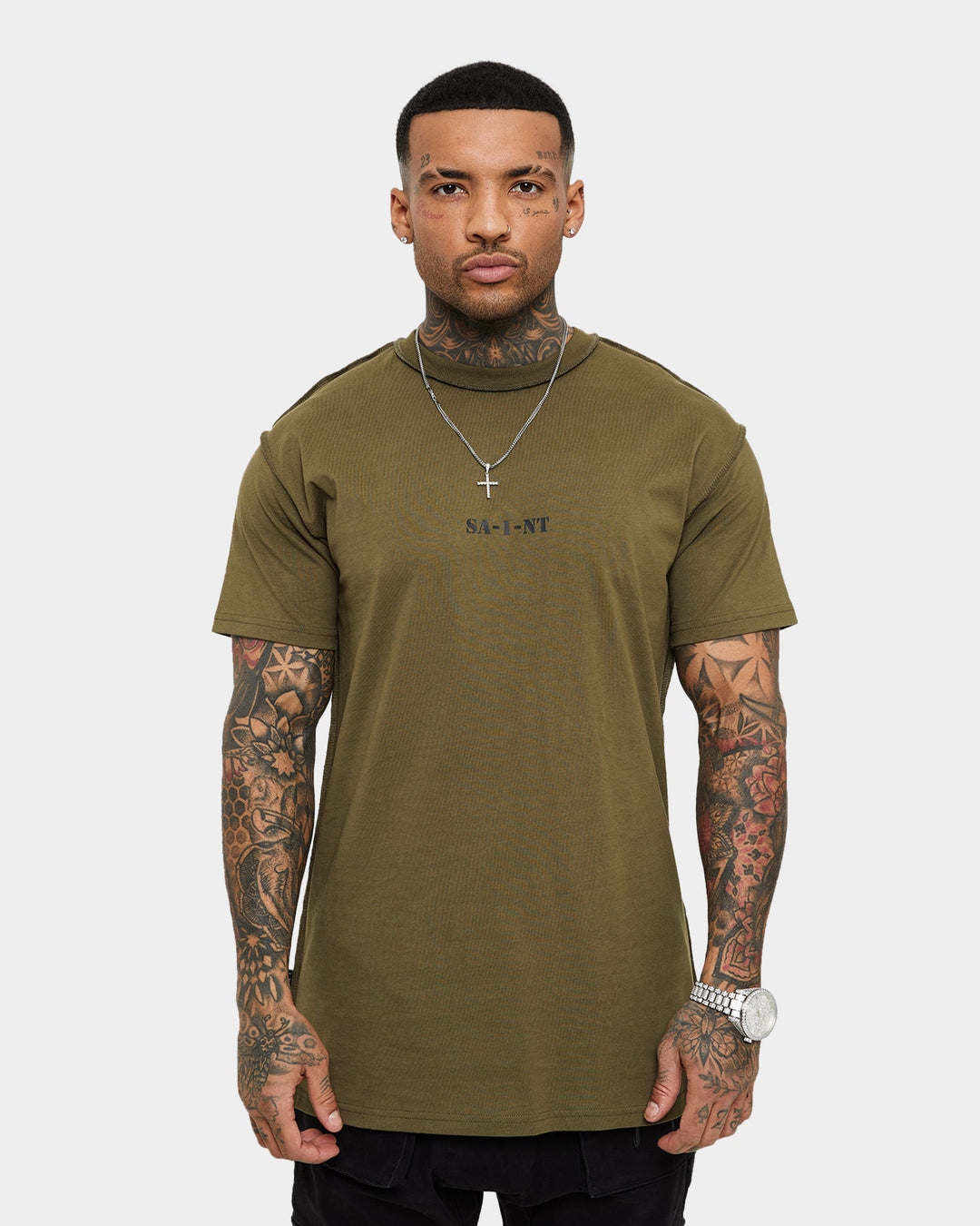 Saint Morta Dagger Reverse Lafayette T-Shirt in army green