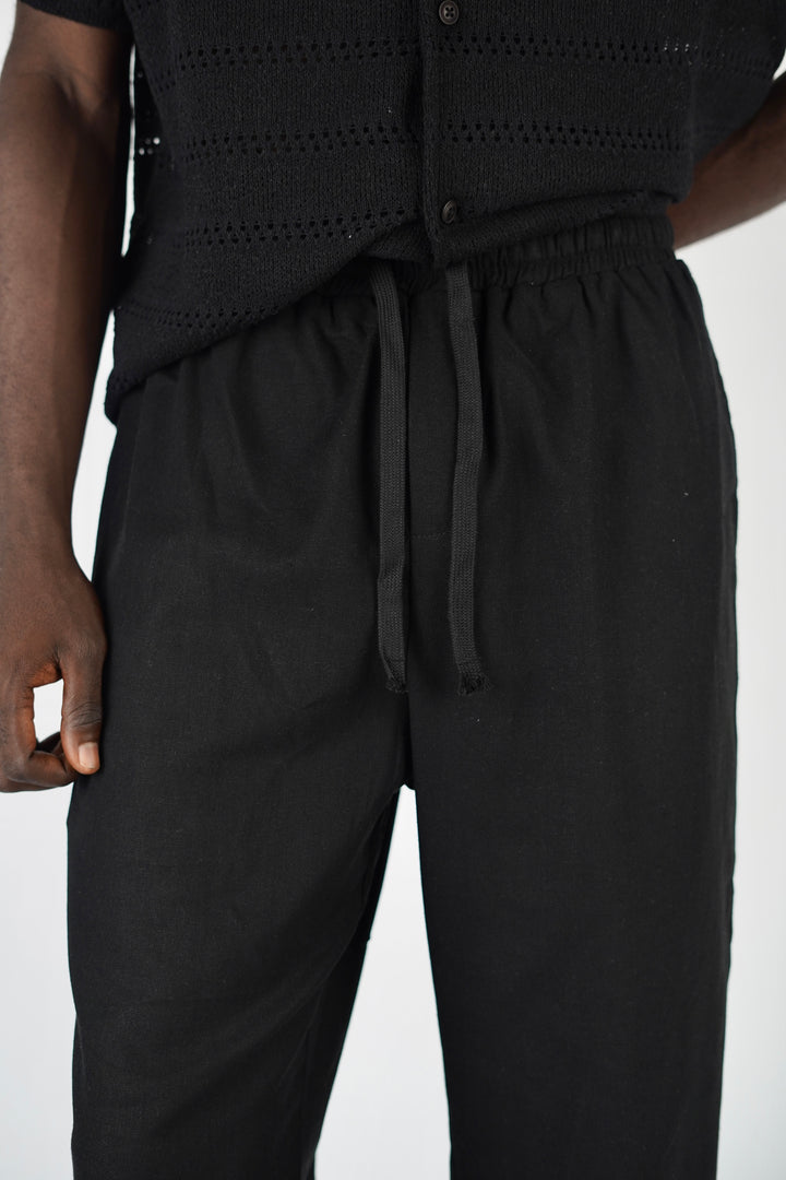 Garm Island Linen Hemp Pants in Black