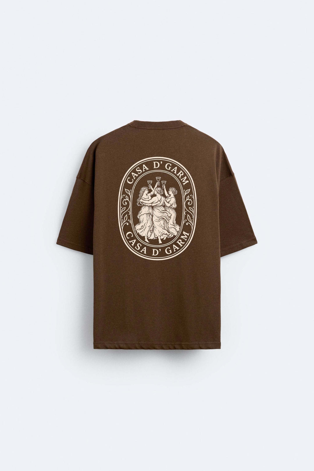 Garm Island Casa Backprint T-shirt in brown