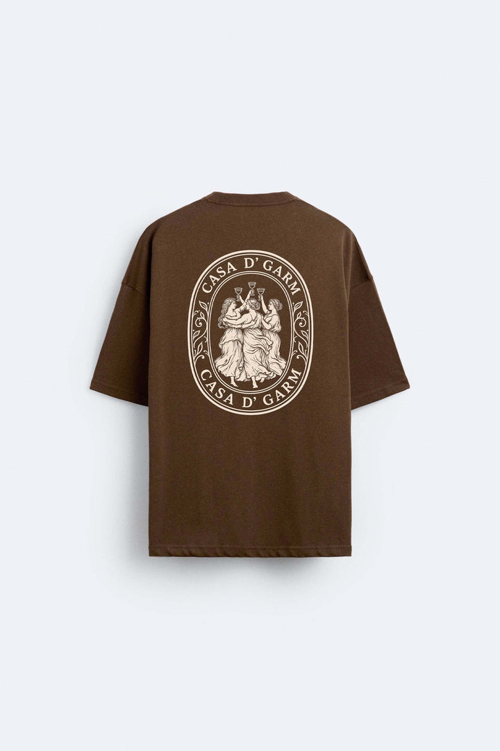 Garm Island Casa Backprint T-shirt in brown