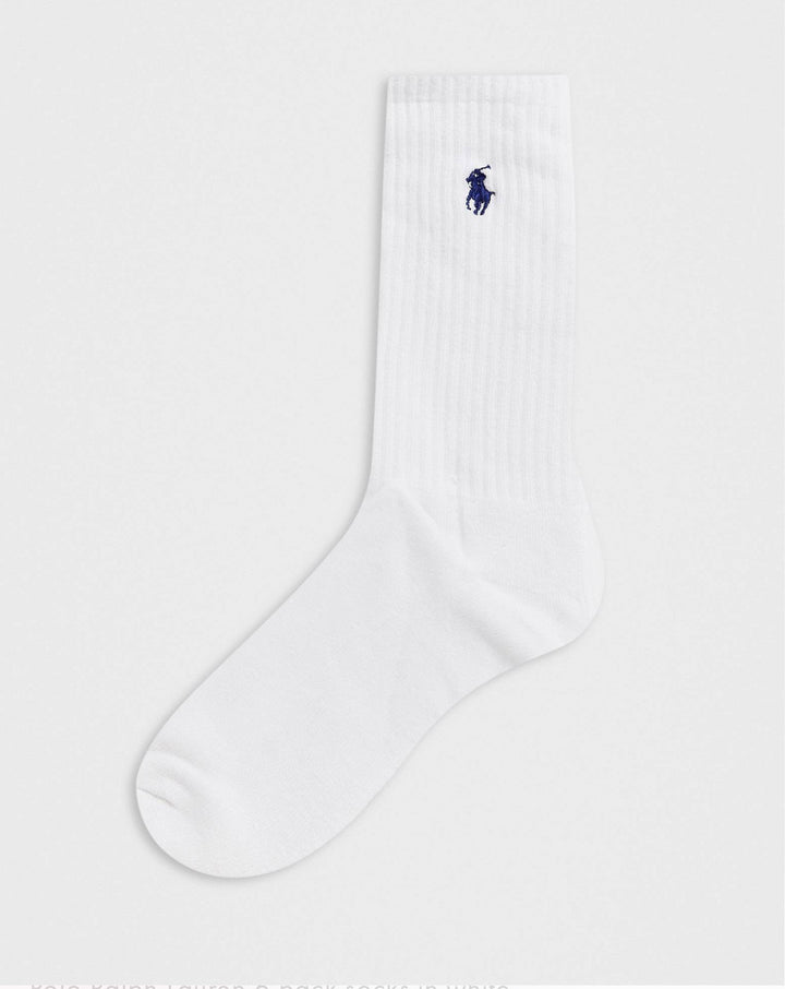 Polo Ralph Lauren 6 pack crew socks in white