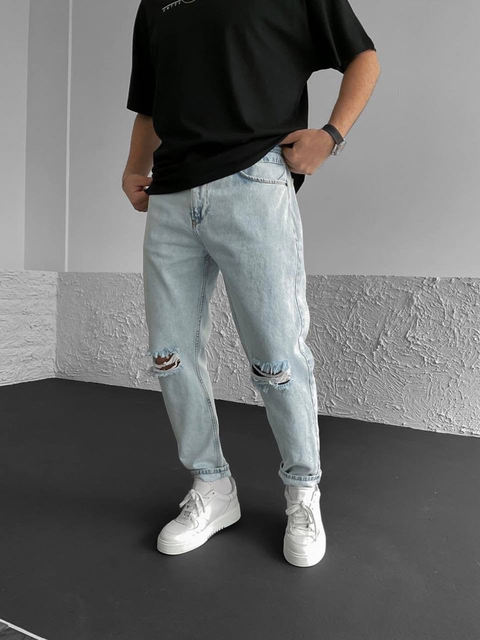 Difransel bana ripped jeans in blue