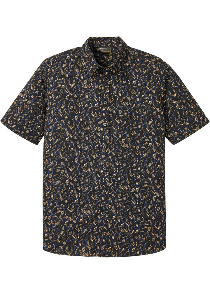 Bonprix floral print shirt in black