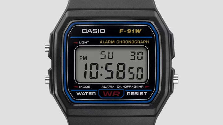 Casio F-91W Classic Resin Strap Digital Waterproof Sport Watch- Black