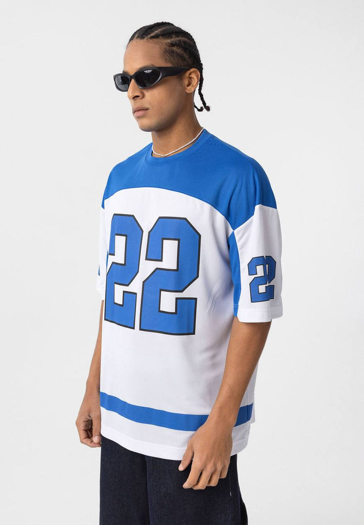 Essence of Life Mesh Jersey in Blue