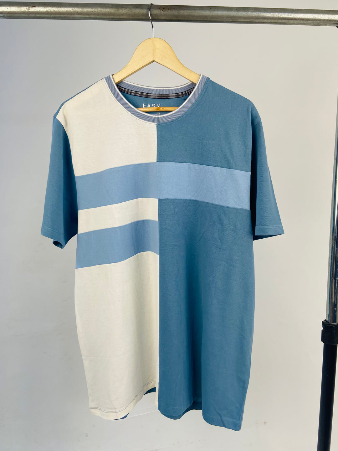 Easy color stripe block t-shirt