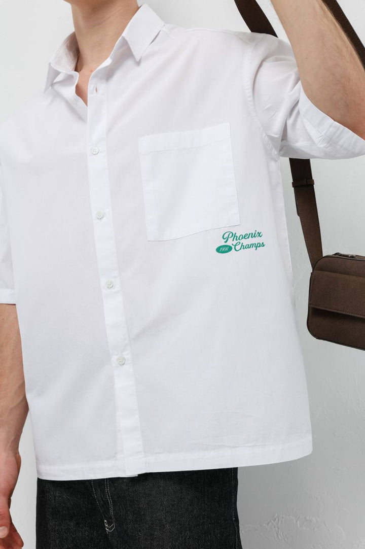 Vamos Phoenix Champs Oversized Shirt in White