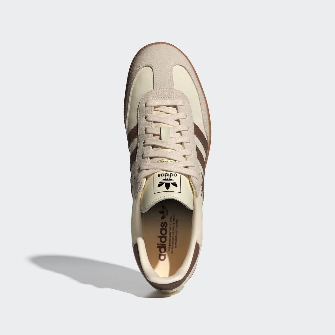 Adidas OG Ivory Collegiate Samba Trainers in Clay Strata