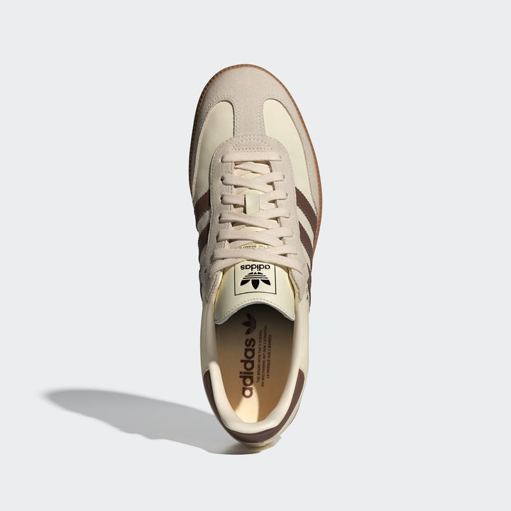 Adidas OG Ivory Collegiate Samba Trainers in Clay Strata