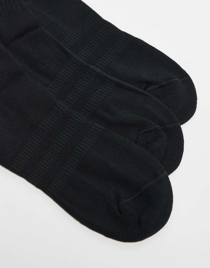 Adidas 3 pack Crew Socks in black