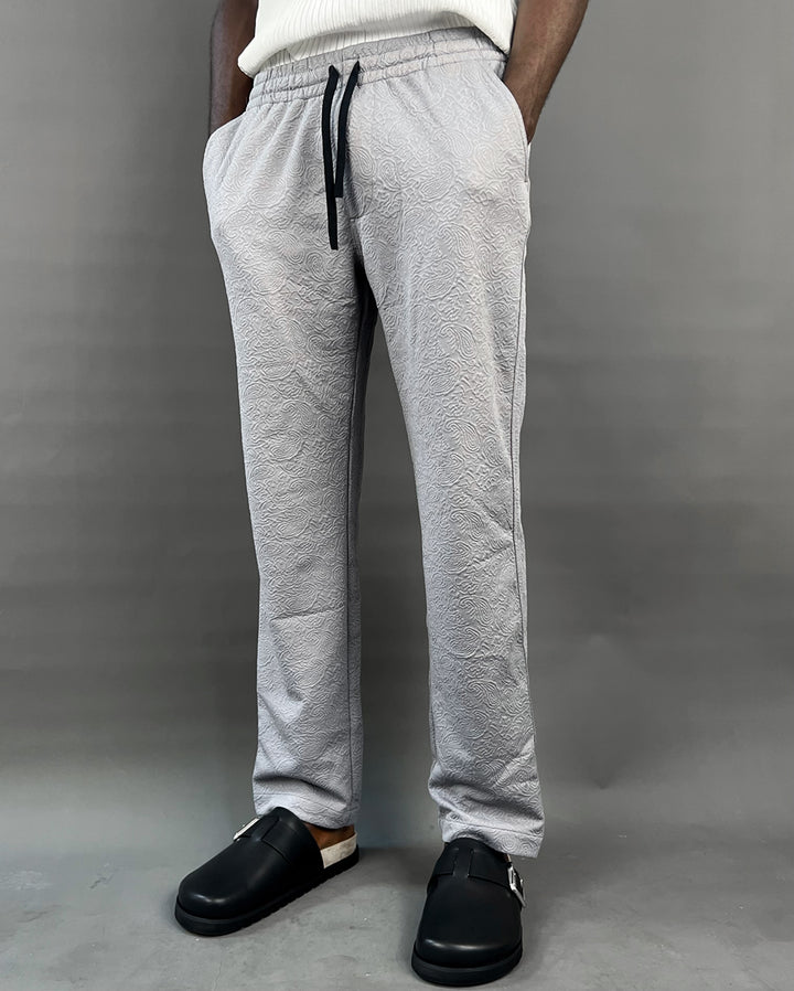 Line of Art Paisley Jogger pants in grey