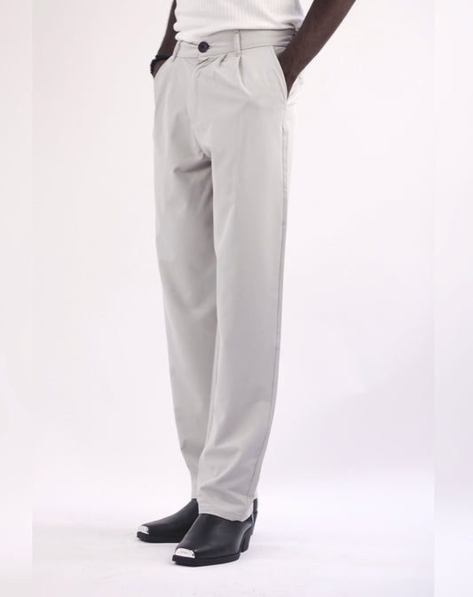 GIESTO pleated trousers in washed grey