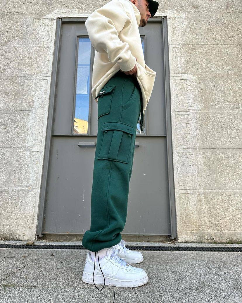 Difransel Cargo sweat pants in green