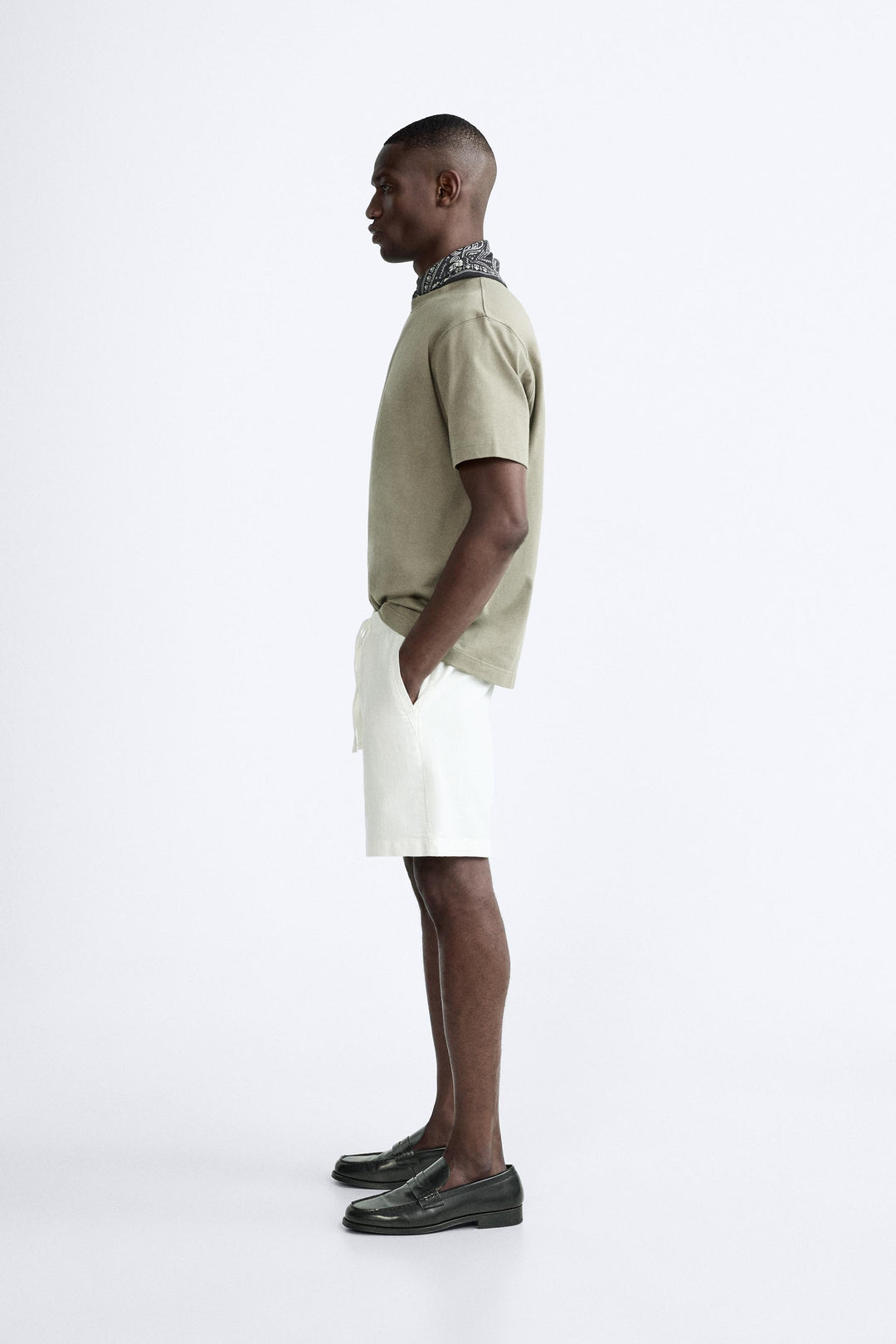 Difransel Cotton Shorts in White