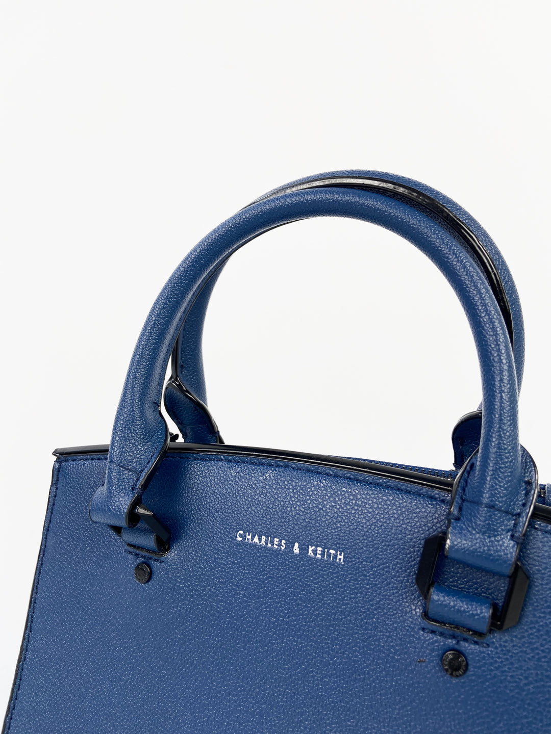 Charles & Keith Classic Structured Bag in blue