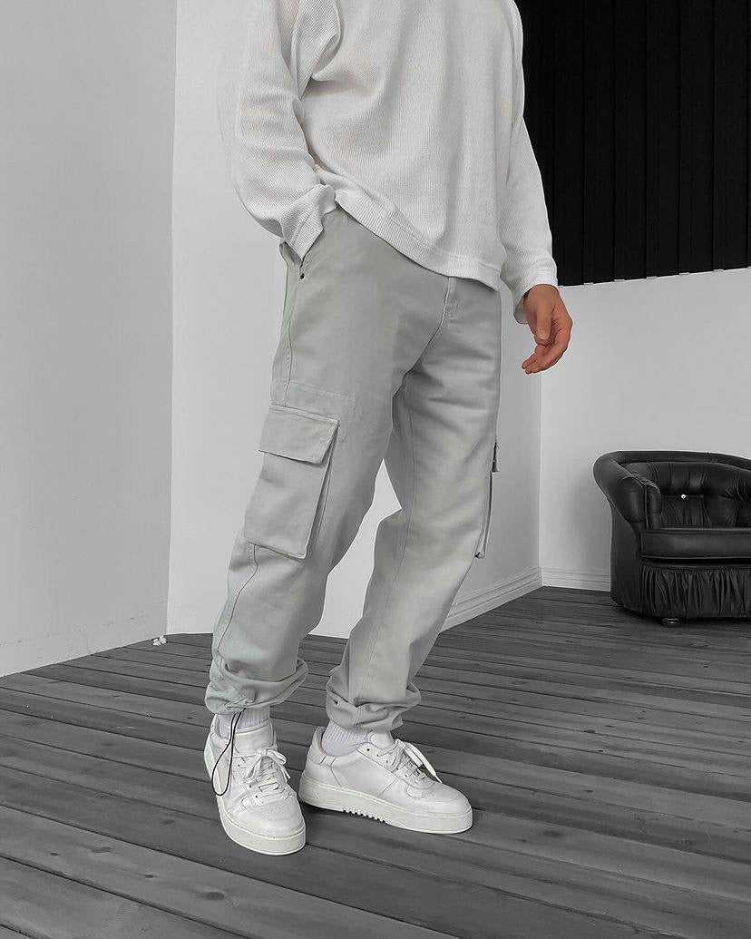 Difransel Baggy Cargo Jeans in gray