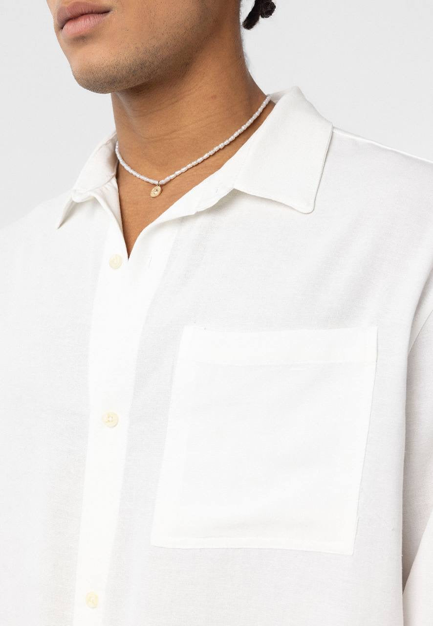 Essence of life oversized cotton shirt in white