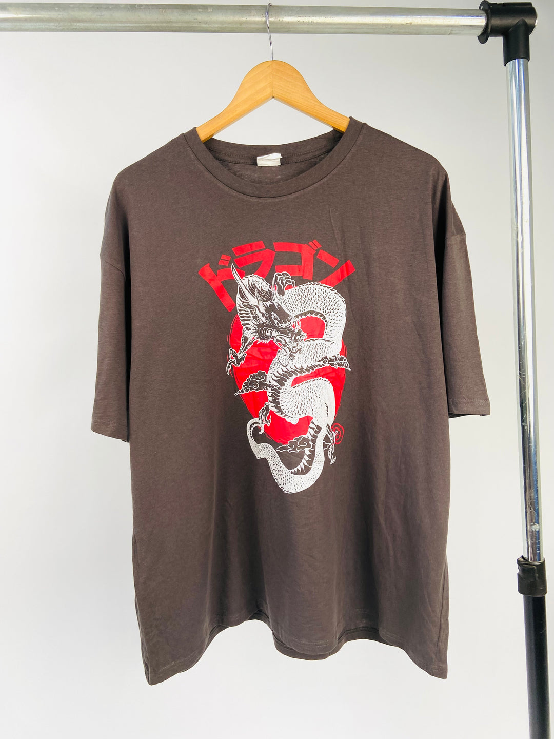 Chinese dragon t-shirt in brown