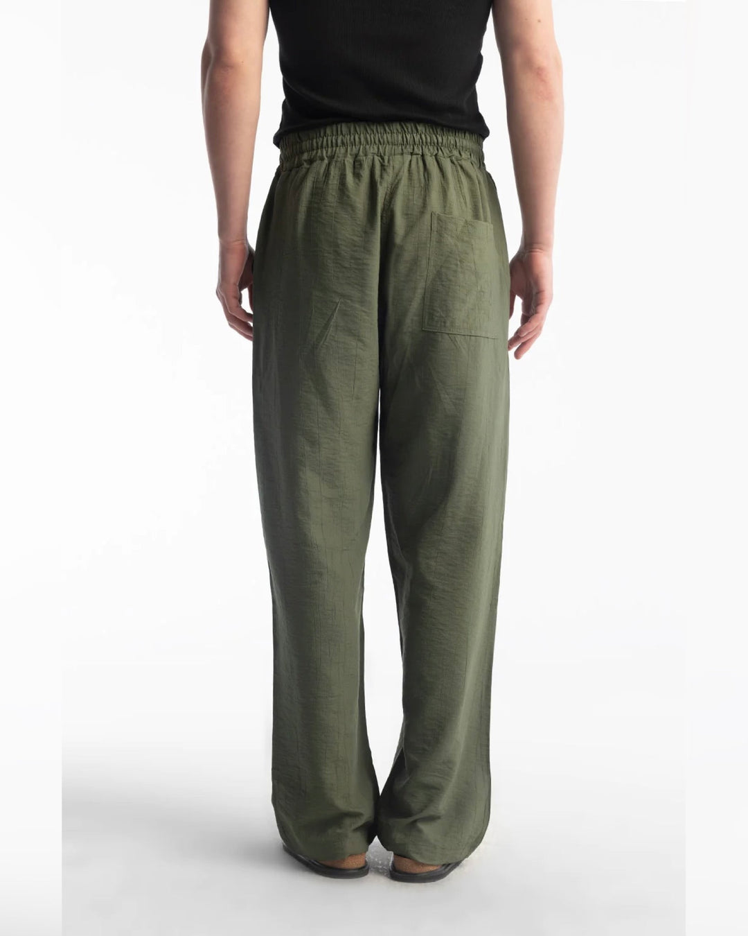 Retro club Cotton Blend Linen pants in green – Garmisland