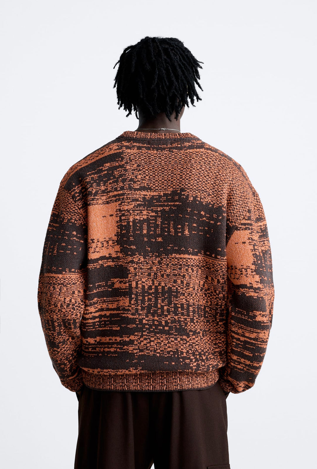 ZARA CONTRAST JACQUARD SWEATER