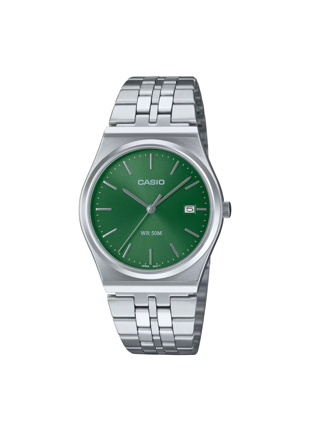 CASIO MTP-B145D-3AV Chain Watch with green dial