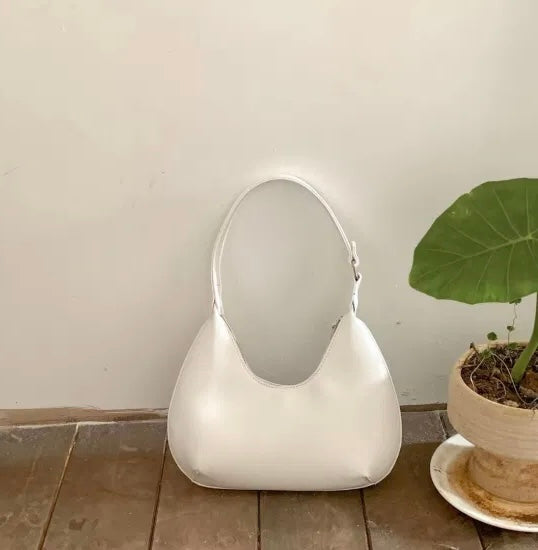 Mini tote fancy bag in white