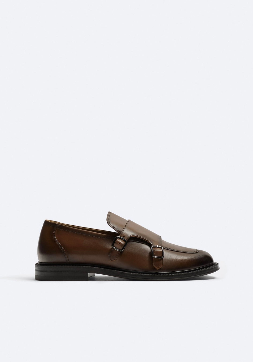 ZARA LEATHER MONK STRAP SHOES