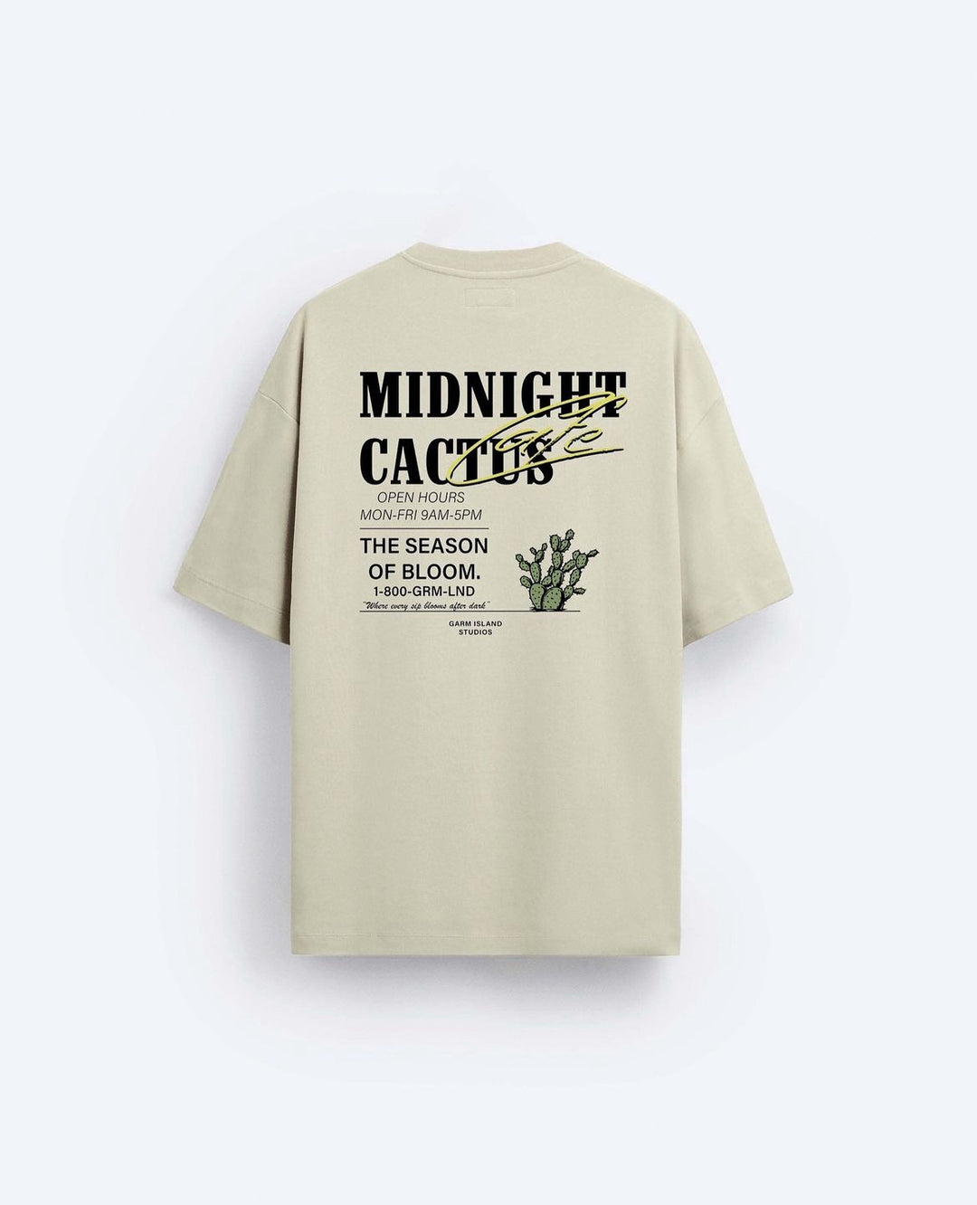 Garm Island Midnight Cafe T-shirt in Ecru