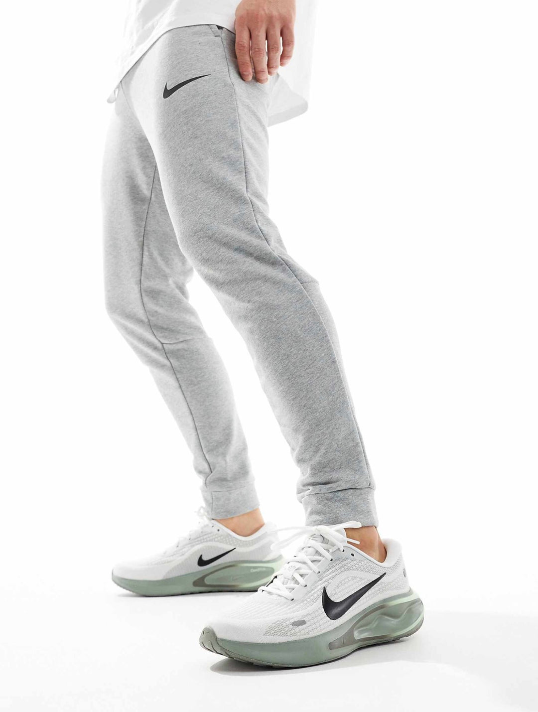 Nike Running Journey Trainers in white and light green