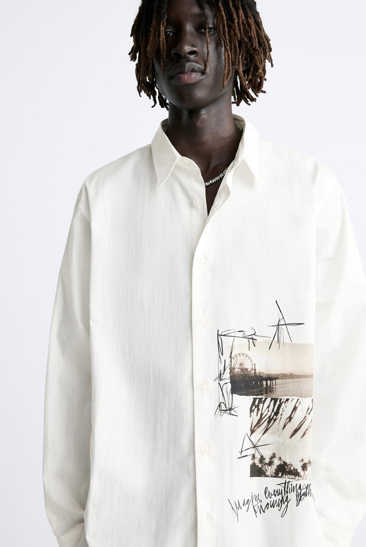 ZARA PHOTO PRINT SHIRT