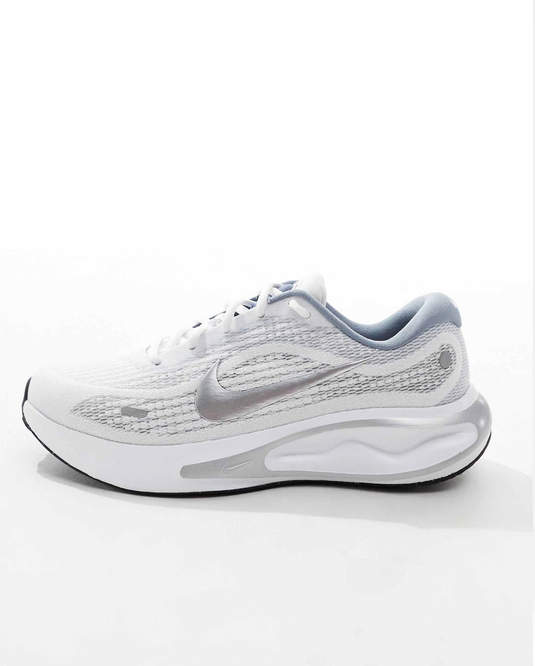 Nike Running Journey Trainers in White and Silver