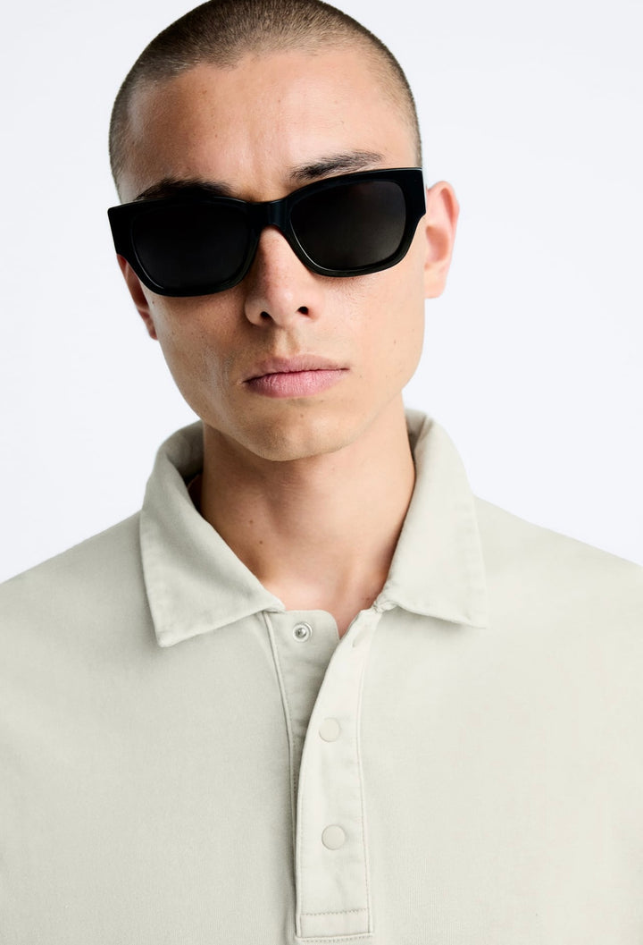 ZARA OVERSIZE FIT POLO SHIRT CAMEL