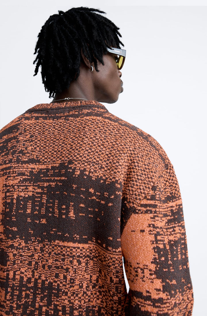 ZARA CONTRAST JACQUARD SWEATER