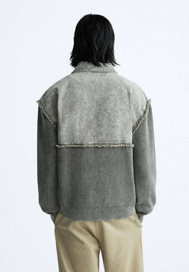 ZARA KNIT POLO SHIRT WITH MATCHING DENIM