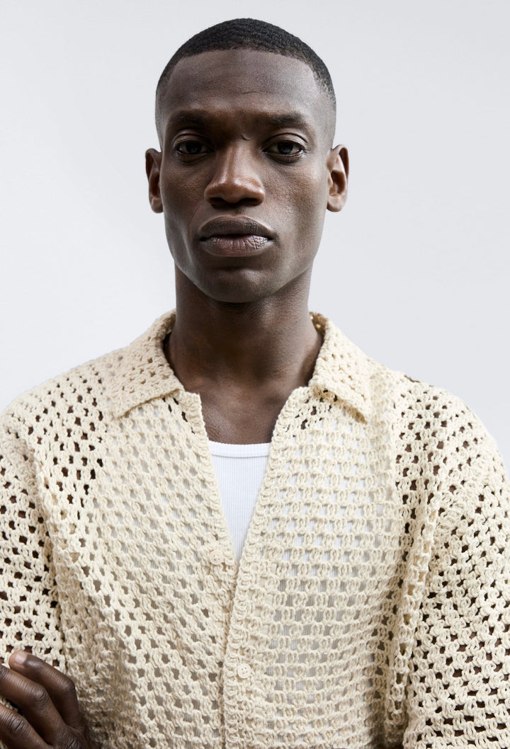 ZARA TEXTURED CROTCHET SHIRT