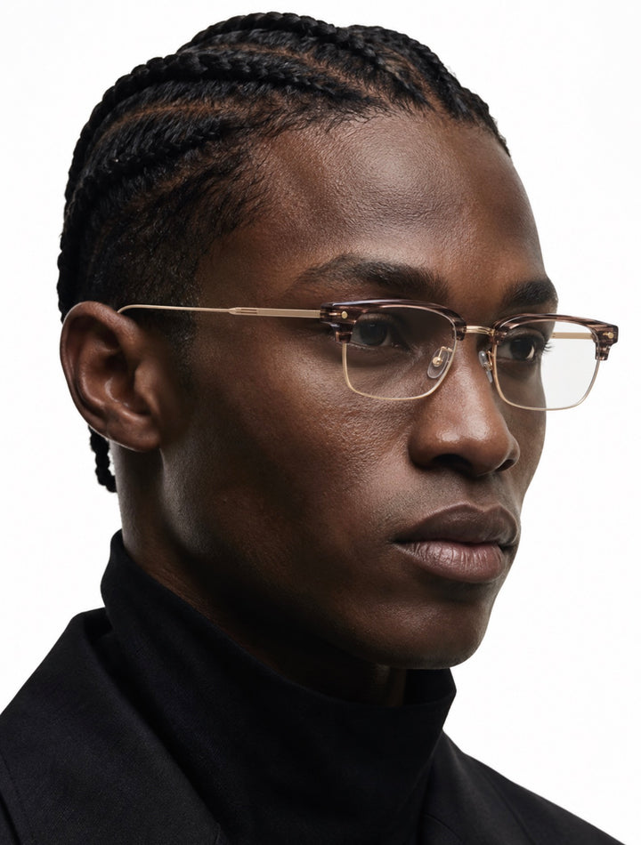 Geometric Vintage Square Glasses