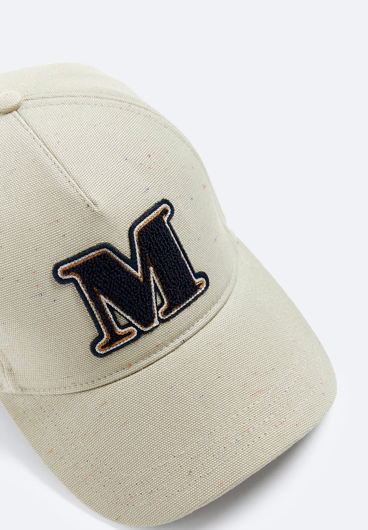 ZARA CAP WITH LETTER PATCH