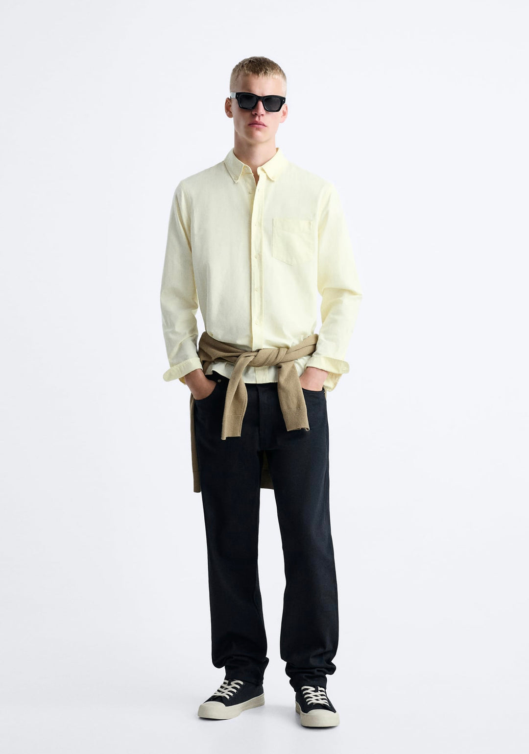 ZARA OXFORD SHIRT IN YELLOW