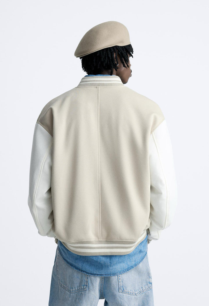 ZARA BOMBER JACKET WITH PATCHES