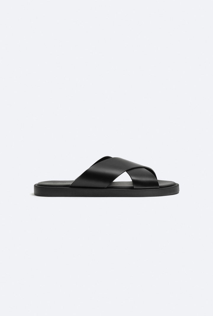 ZARA CRISS CROSS SOFT SOLED SANDALS