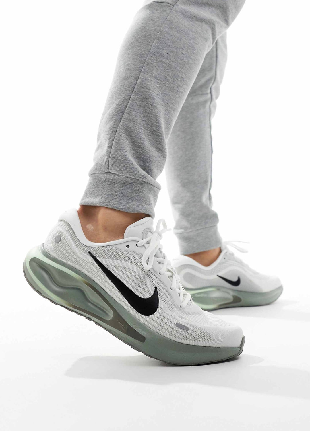 Nike Running Journey Trainers in white and light green