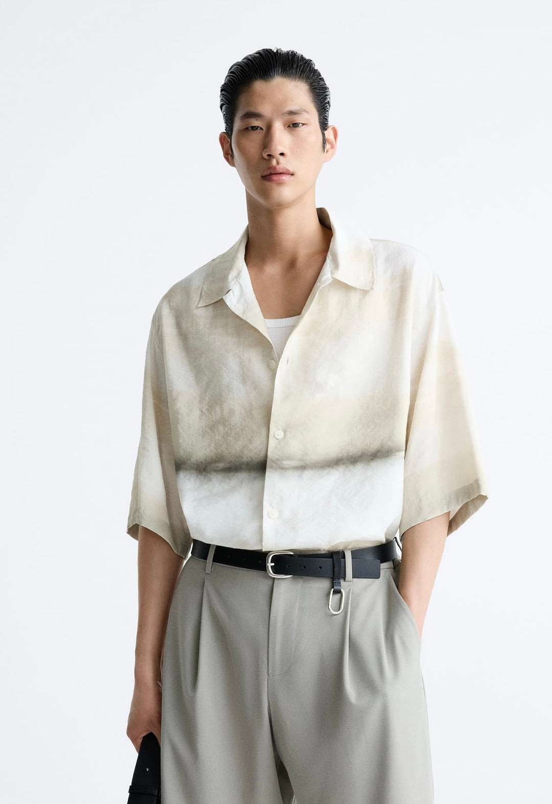 ZARA MODAL BLEND SHIRT OCHRE