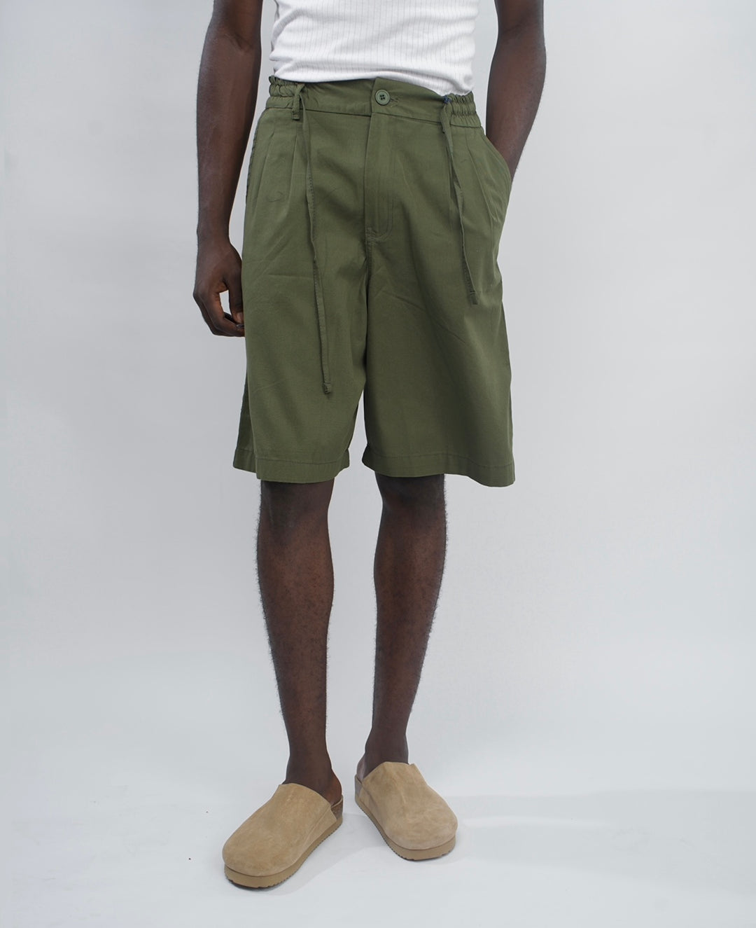 Giesto Linen shorts in green