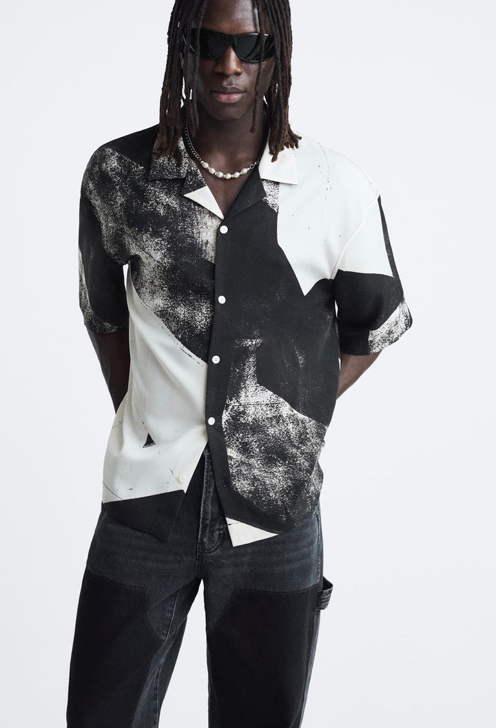 ZARA ABSTRACT PRINT SHIRT