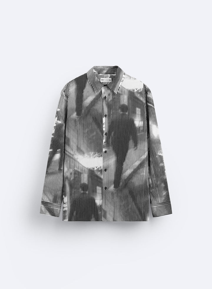 ZARA CONTRAST PRINT SHIRT
