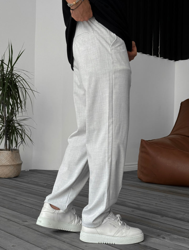 Difransel straight fit pants in light grey