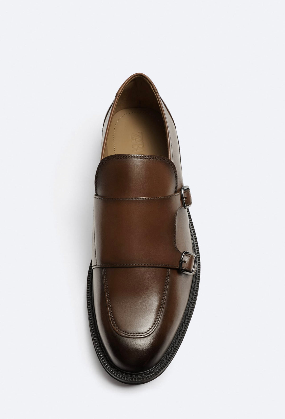 ZARA LEATHER MONK STRAP SHOES