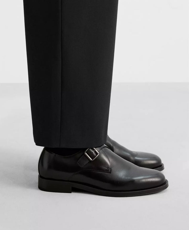 Garm Island Monkstrap Shoes in Black