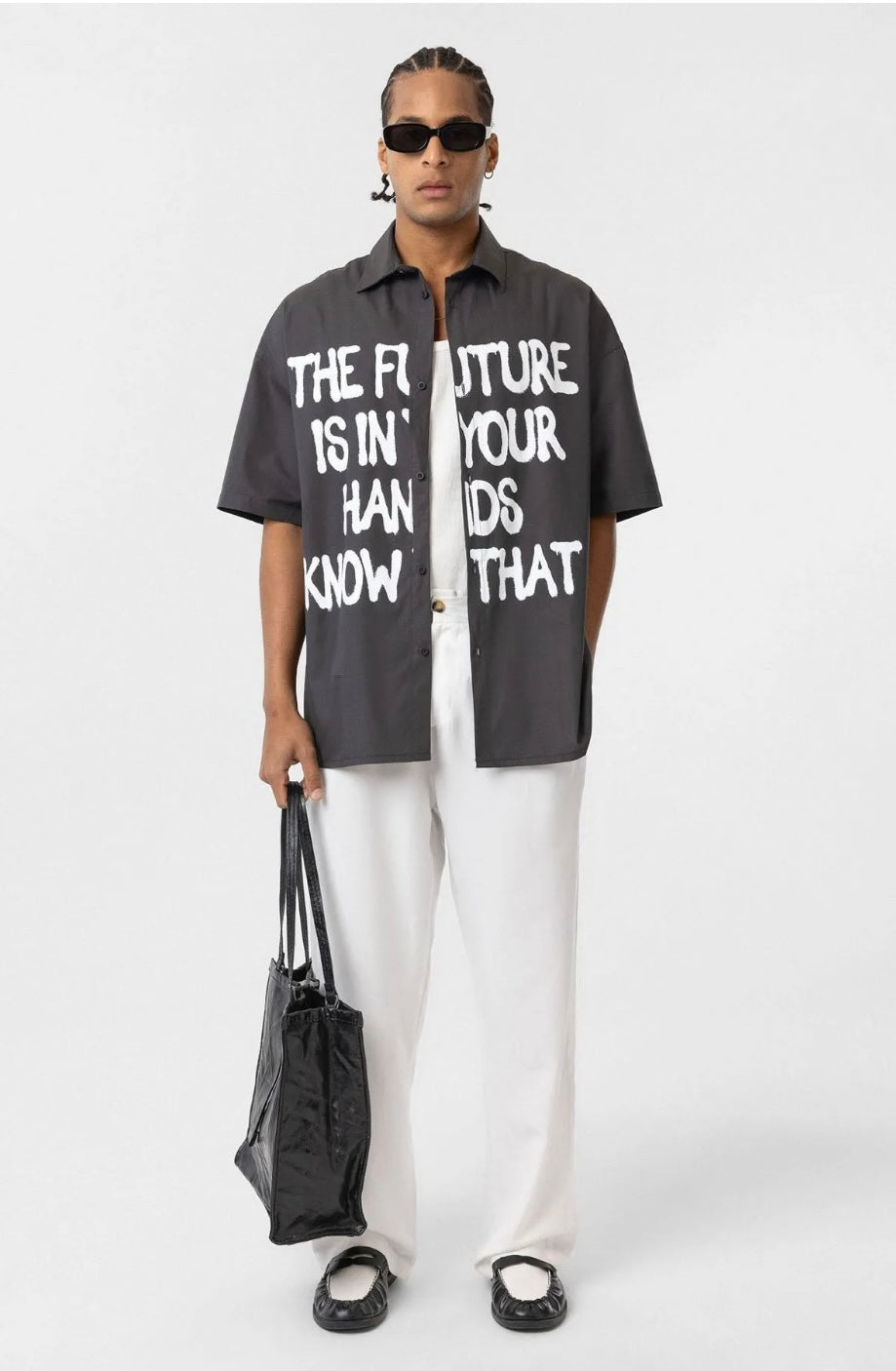 Vamos Graphic Print Oversized Shirt